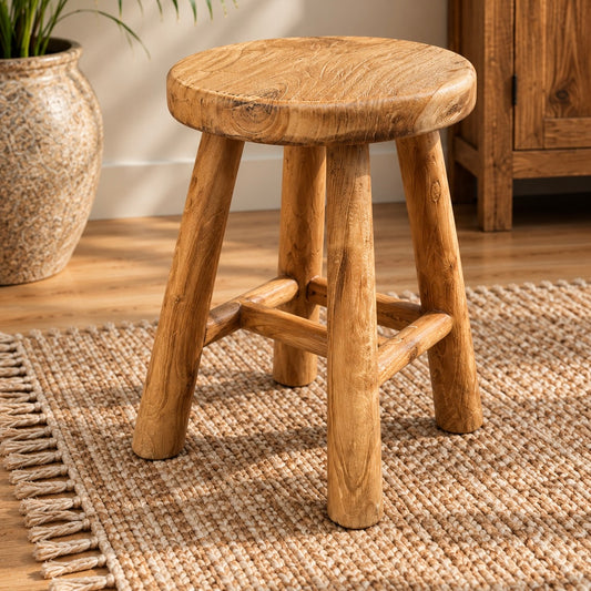 Reclaimed Teak Stool