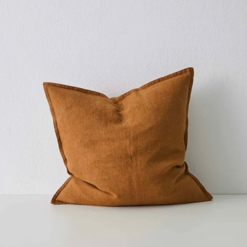 Como European Linen 60cm Cushion Cover & Feather Inner - colours available