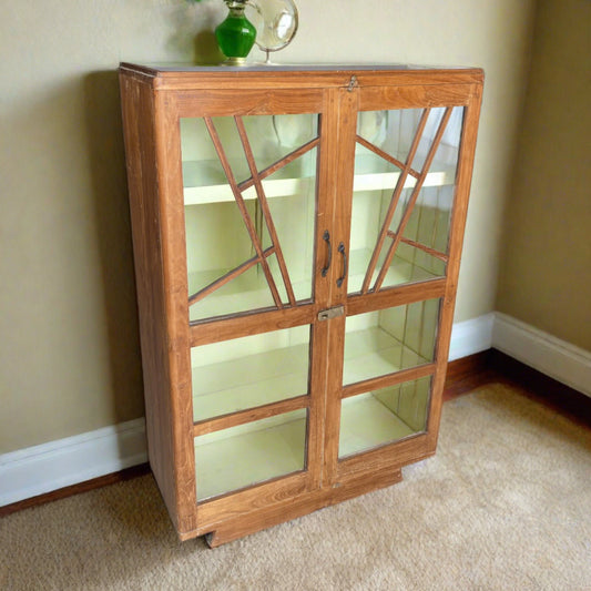 vintage retro glass cabinet
