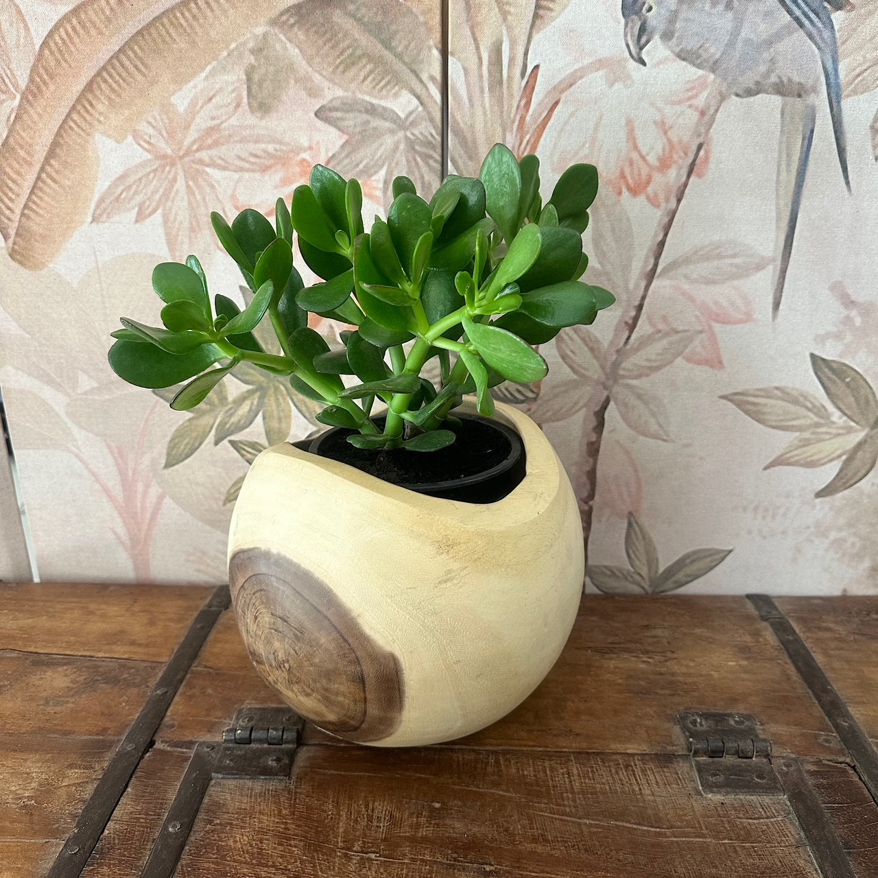 wooden planter pot