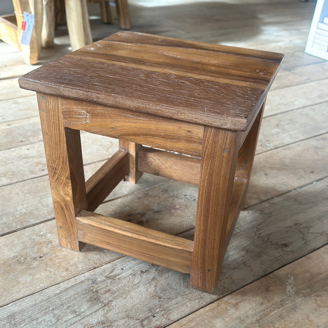 Mini Reclaimed Teak Stool