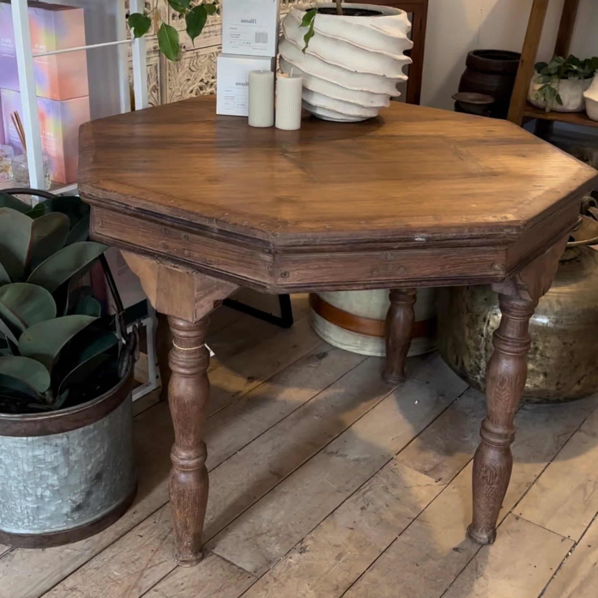 octagonal vintage teak table