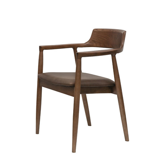 Ealing Dining Chair - Brown Leather/Frame