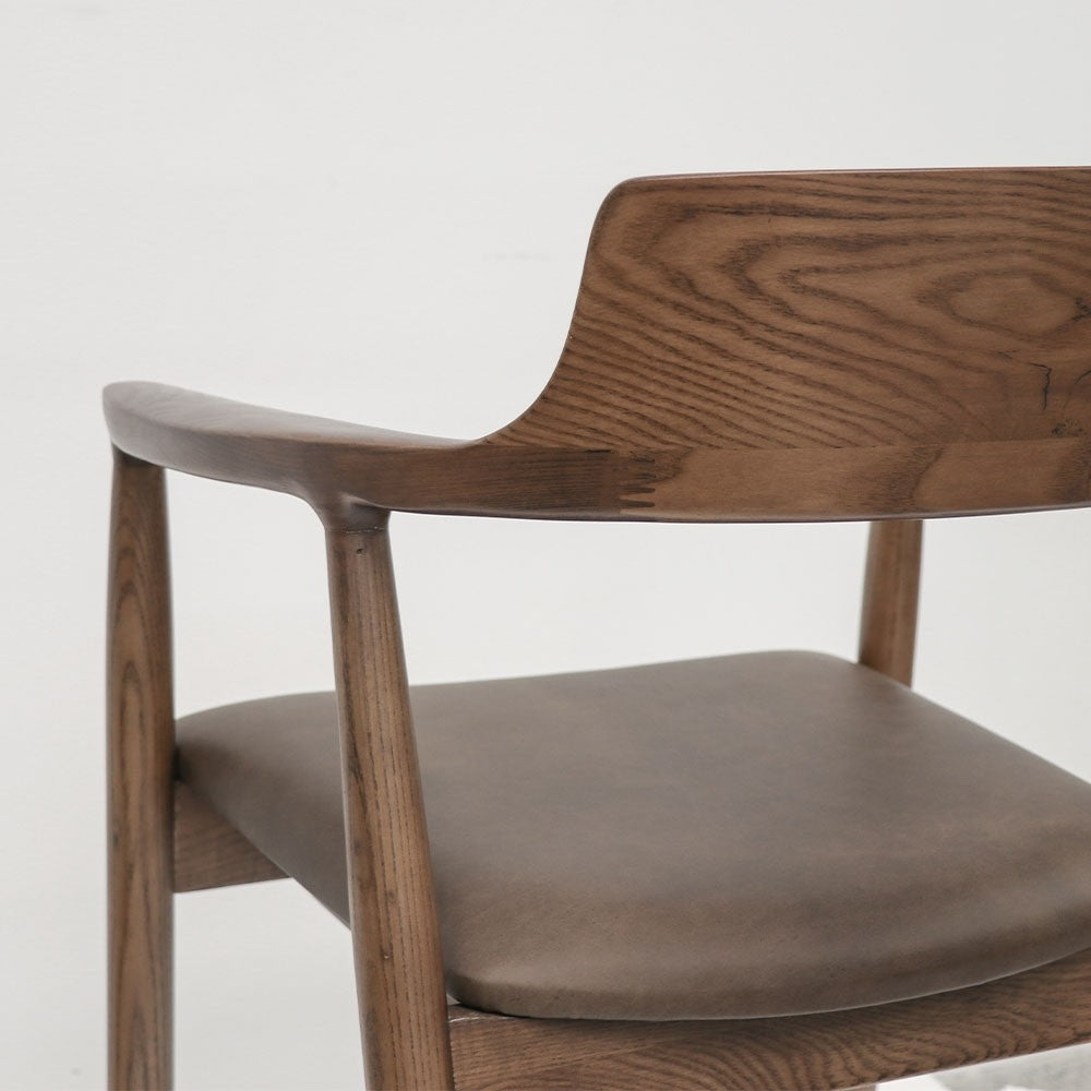 Ealing Dining Chair - Brown Leather/Frame