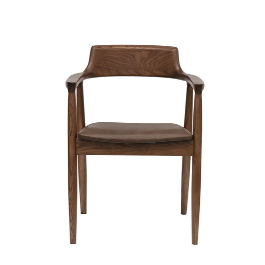 Ealing Dining Chair - Brown Leather/Frame