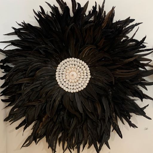 Feather Wall Hanging - 50cm white or black