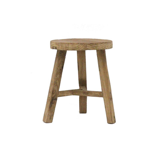Reclaimed Elm Wood Stool / Side Table