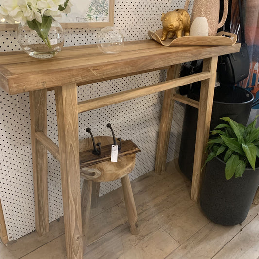 Teak Console - Natural 1100mm