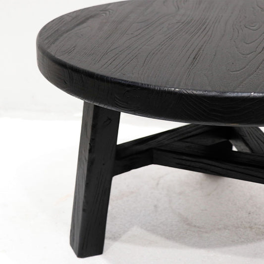 Elm Nesting Side Table (Low) - Black / Natural